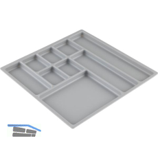 Einsatzschale 277 x 277 x 17 mm, Kunststoff grau