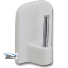 Selbstklebehaken f�r Vitragenstangen, Stift � 2 mm, Kunststoff wei�