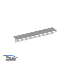 ALUMIS Frontrahmenprofil 2 zum Einnuten 5000 mm Aluminium silber eloxiert