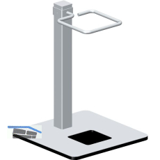 Schirmst�nder 0911 mit Schirmring H�he 405 mm, Edelstahl/Stahl