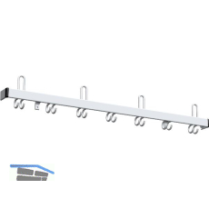 RONTEC Sicherheits-Wandgarderobe 55 S - 8446 1500 mm Aluminium natur eloxiert