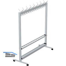 RONTEC Reihen-Garderobenst�nder 960 mm Aluminium natur eloxiert