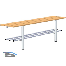 RONTEC Sitzbank wandbefestigt mit Schuhablage 1000 mm Alu natur eloxiert