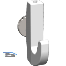 RONTEC Bilderschienen-Klemm-Bilderhaken 7 kg Aluminium vernickelt