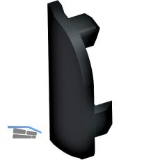 RONTEC Bilderschienen-Endkappe links Kunststoff schwarz