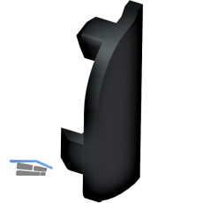 RONTEC Bilderschienen-Endkappe rechts Kunststoff schwarz