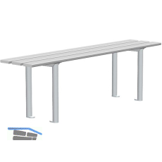 RONTEC Sitzbank freistehend 1000 mm Alu natur eloxiert