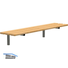 RONTEC Sitzbank wandh�ngend 1000 mm Stahl/Buche