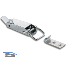 Kistenverschluss absperrbar 102x23, Stahl vernickelt