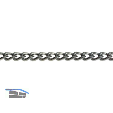 Zierkette gedreht Gliedergr��e 3 x 1 mm, Stahl vermessingt