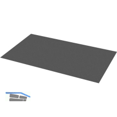 CONERO Flockmatte 973 x 425 mm, schwarzgrau
