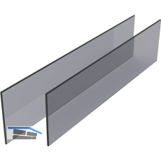 CONERO ESG f�r Innenauszug 168 H, Lichte Korpusbreite 610-670 mm, Floatglas grau