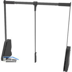 CONERO Kleiderlift, Lichte Schrankbreite 445-628 mm, schwarz