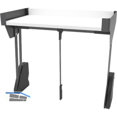 CONERO Kleiderlift Top, Lichte Schrankbreite 625-808 mm, schwarz