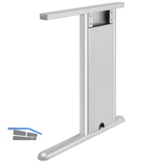 Tischgestell C 3000 Seitenteil V1 links Tiefe 750 mm RAL 9006