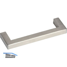 Griff Euros hohl, LA 96 mm, Breite 106 mm, Edelstahl geb�rstet