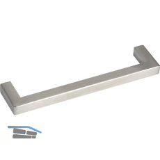 Griff Euros hohl, LA 128 mm, Breite 138 mm, Edelstahl geb�rstet