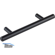 Griff Elara � 12 mm, LA 128 mm, Breite 192 mm, Edelstahl schwarz matt