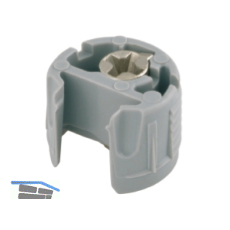 Einbohrteil PK2, Tablarst�rke 25 mm, Bohr � 18 mm, mit Exzenter, Kunststoff grau