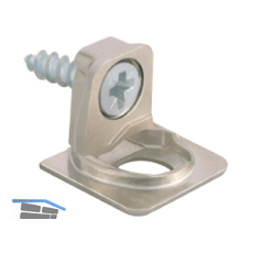 Tablar-Bodentr�ger PK2 Anschrauben Tablarst�rke 18/19 � 3 mm Zamak vernickelt