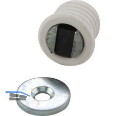 MACO Einbohrmagnetschnapper Type 14, � 14mm, Kunststoff wei�