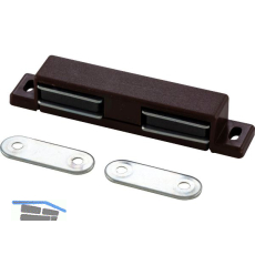 MACO Doppelmagnetschnapper Type 4.2, Haltekraft 4 kg, 2 Loch, Kunststoff braun