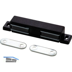 MACO Doppelmagnetschnapper Type 4.2, Haltekraft 4 kg, 2 Loch, Kunststoff schwarz
