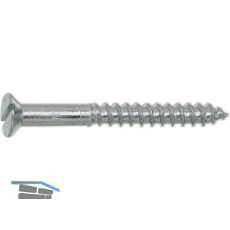 DIN97 2.0 x 16 verzinkt Holzschraube Senkkopf mit Schlitz