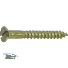 DIN97 3.5 x 25 Messing blank Holzschraube Senkkopf mit Schlitz