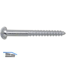 DIN96 4.0 x 30 verzinkt Holzschraube Halbrundkopf mit Schlitz