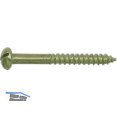 DIN96 3.5 x 16 Messing blank Holzschraube Halbrundkopf mit Schlitz