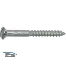 DIN95 4.0 x 30 verzinkt Holzschraube Linsensenkkopf mit Schlitz