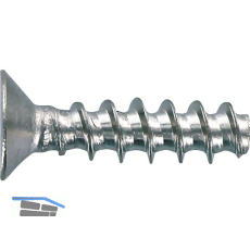 PLASFAST�-Schraube Senkkopf 4.0x20 TX20 Stahl verzinkt-blau