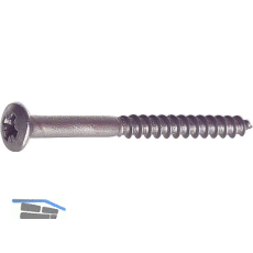 DIN7995 3.5 x 40 Pozidriv 2 Edelstahl A2 Holzschraube Linsensenkkopf