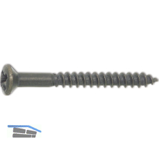 DIN7995 3.5 x 25 Pozidriv 2 Messing br�niert Holzschraube Linsensenkkopf