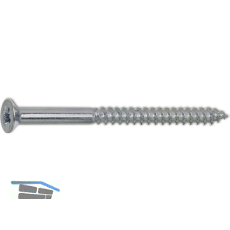 DIN7997 6.0 x100 Pozidriv 2 verzinkt Holzschraube Senkkopf