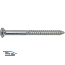 DIN7997 5.0x 50 Pozidriv 2 Edelstahl A2 Holzschraube Senkkopf