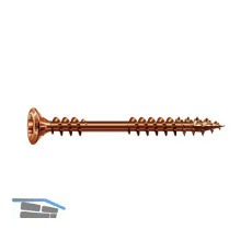 SPAX Fassadenschraube Linsensenkkopf 4.5x 50 TX20 mit Fixiergewinde A2 antik