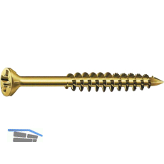 SPAX 3.5x 40 Teilgewinde Pozidriv 2 Glasleistenschraube Yellox