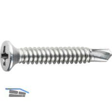 SFS-SP3/31 Fensterbohrschraube 3.9x38 PH 2 Stahl GS silber f. Kunststoffprofile