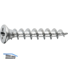 SFS-SPT/33 Reparaturschraube 4.8x38 PH 2 Stahl GS silber f. Kunststoffprofile