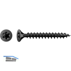 SPAX Senkkopf 4.5x 30 VG Torx 20 verzinkt schwarz mit Bewertung / Kleinpackung