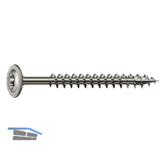 SPAX Holzbauschraube Tellerkopf 8.0x 80 VG Torx 40 Edelstahl A2 mit Bewertung