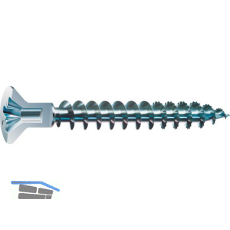 SPAX Senkkopf 5.0x 60 Vollgewinde Pozidriv 2 mit Kopflochbohrung Wirox-Silber