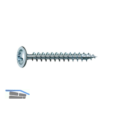 SPAX R�ckwandschraube mit Linse 4.0x 25 Vollgewinde Pozidriv 2 Wirox-Silber