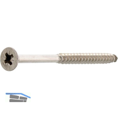 Spanplattenschraube Senkkopf 4.0x 40 Teilgewinde Pozidriv 2 Edelstahl A2