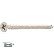 Spanplattenschraube Senkkopf 5.0x 55 Vollgewinde Pozidriv 2 Edelstahl A2