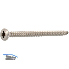 Spanplattenschraube Linsensenkkopf 4.0x 30 Vollgewinde Pozidriv 2 Edelstahl A2