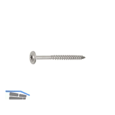 S&P Holzbauschraube Tellerkopf 8.0x250 Teilgewinde Torx 40 Edelstahl A2