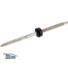 Stockschraube M12x250 mit EPDM-Dichtung - Edelstahl A2 vormontiert